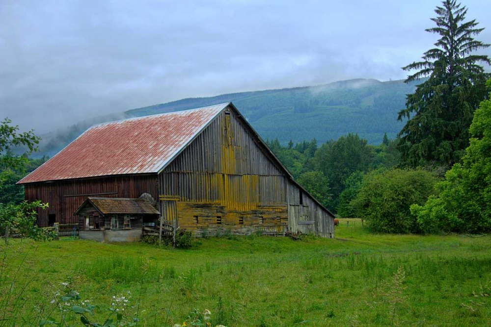 Barn in the Mist art print by George Johnson for $57.95 CAD