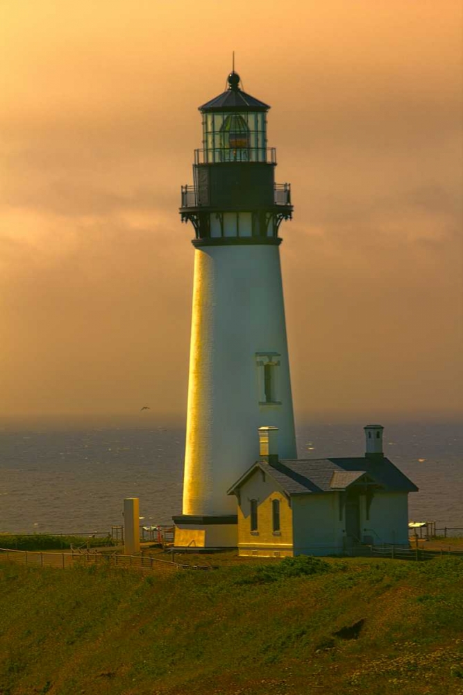 Yaquina Head Lighthouse art print by George Johnson for $57.95 CAD
