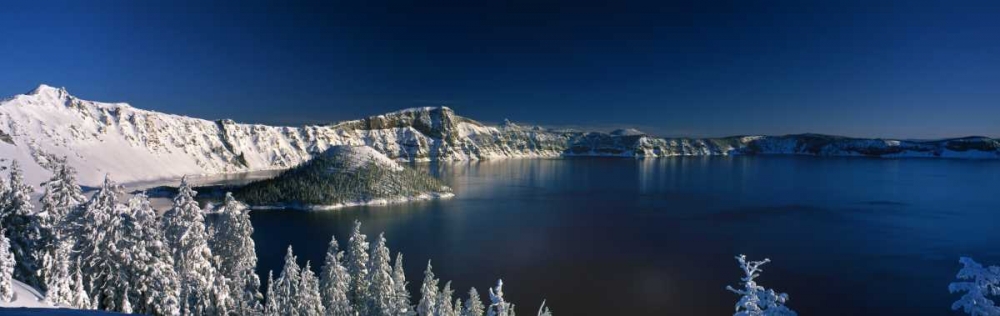 Winter at Crater Lake art print by Ike Leahy for $57.95 CAD