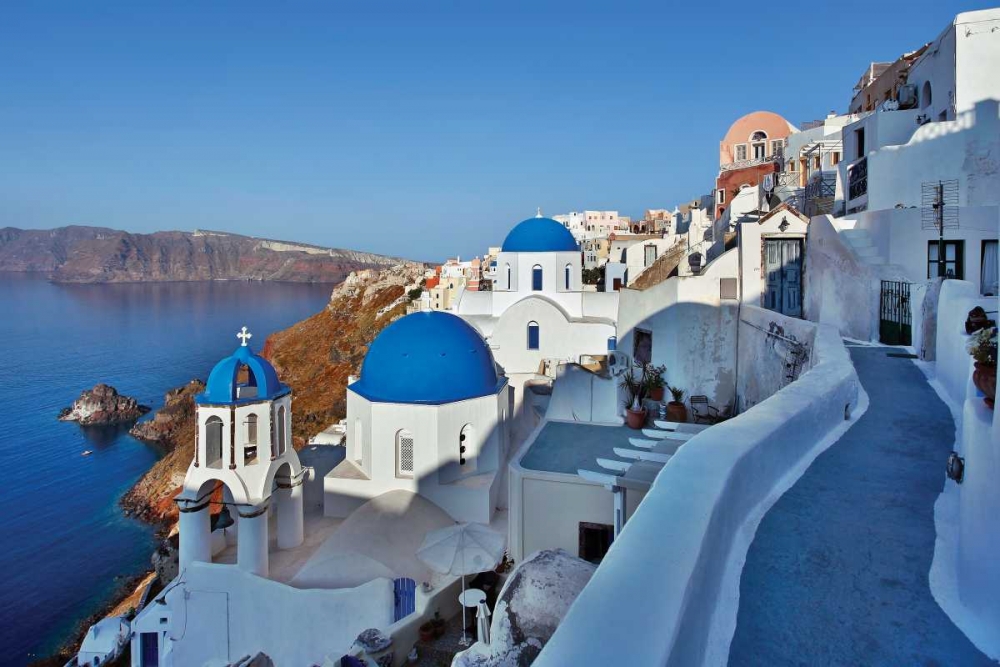 Blue Domes and Walkway art print by Larry Malvin for $57.95 CAD