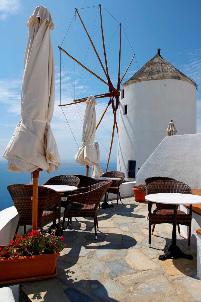 Restaurant Deck Windmill art print by Larry Malvin for $57.95 CAD