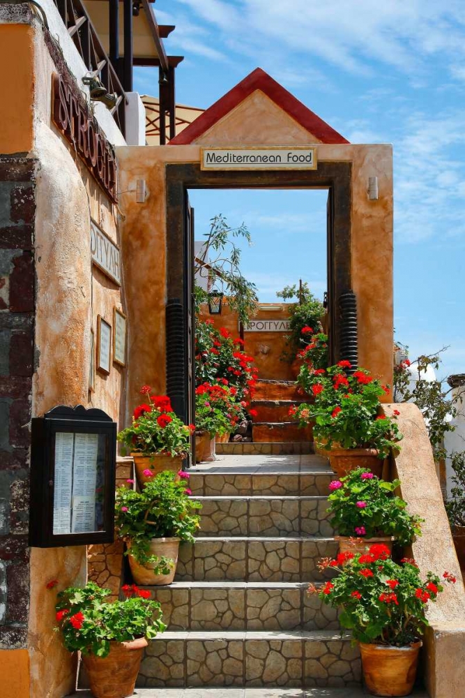 Restaurant in Greece I art print by Larry Malvin for $57.95 CAD