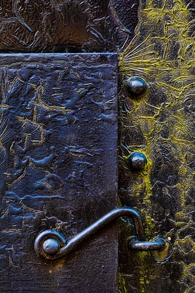 Metal Door And Latch art print by Kathy Mahan for $57.95 CAD