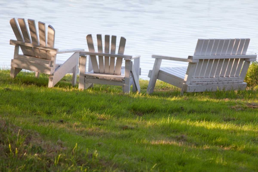 Seabeck Adirondacks art print by Kathy Mahan for $57.95 CAD