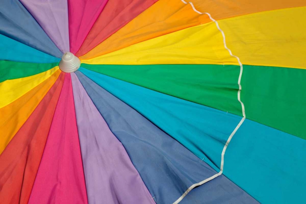 Beach Umbrella art print by Kathy Mahan for $57.95 CAD