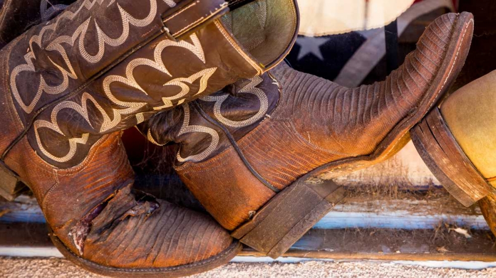 Cowboy Boots I art print by Kathy Mahan for $57.95 CAD
