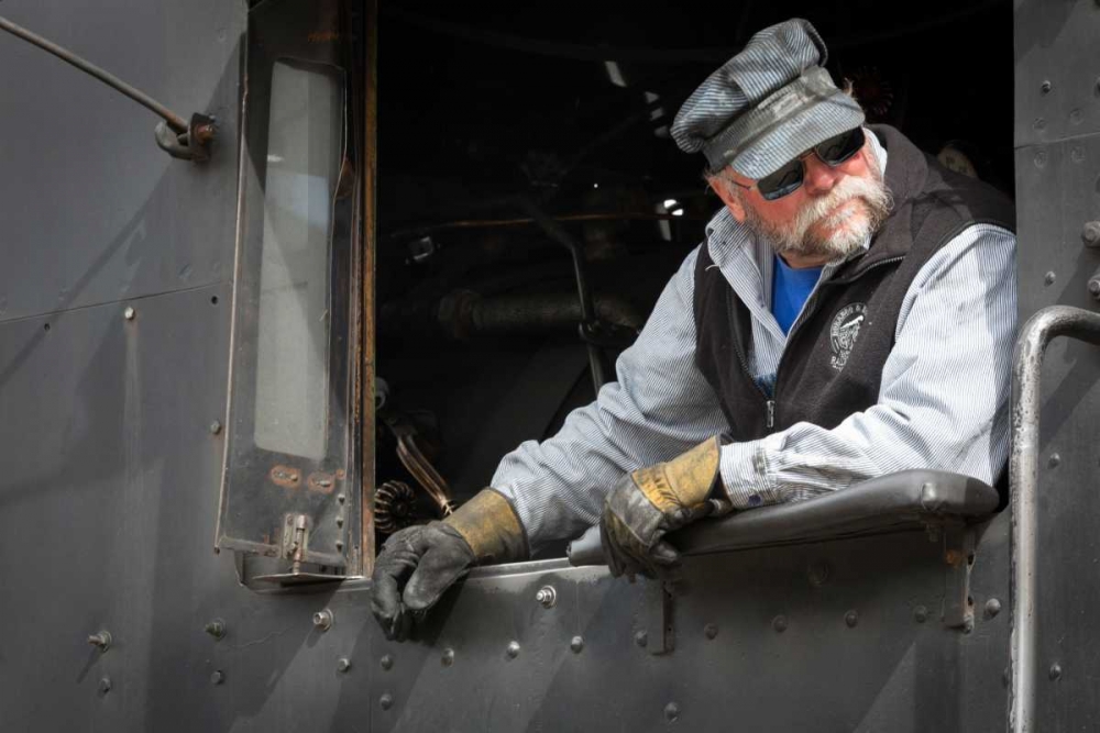 Train Conductor I art print by Kathy Mahan for $57.95 CAD
