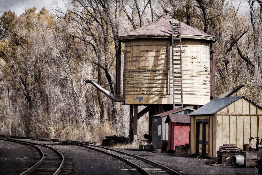 Vintage Train Yard I art print by Kathy Mahan for $57.95 CAD