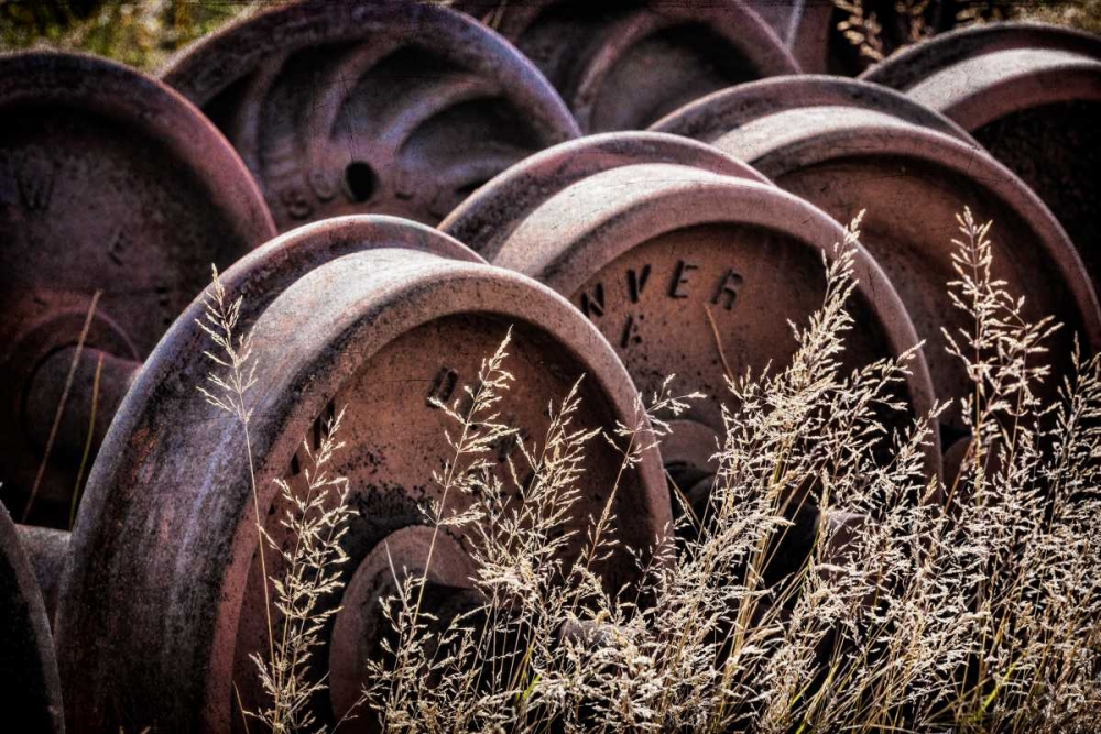 Vintage Train Yard II art print by Kathy Mahan for $57.95 CAD