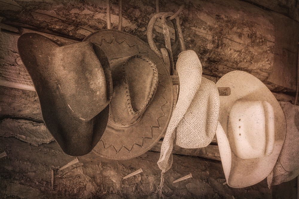 Cowboy Hats art print by Kathy Mahan for $57.95 CAD