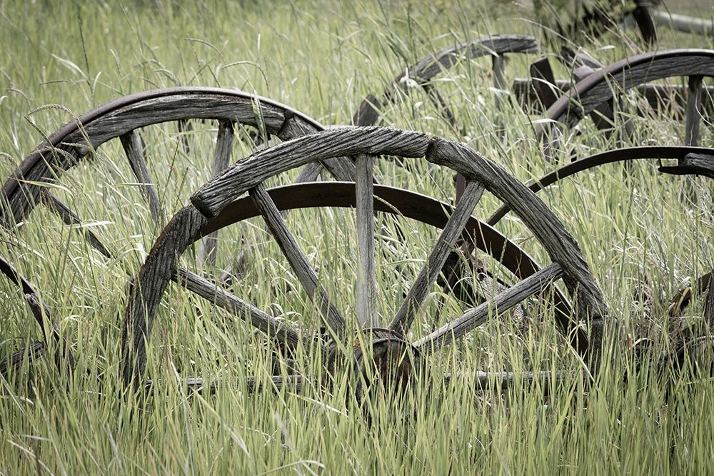 Ole Wagon Wheels II art print by Kathy Mahan for $57.95 CAD