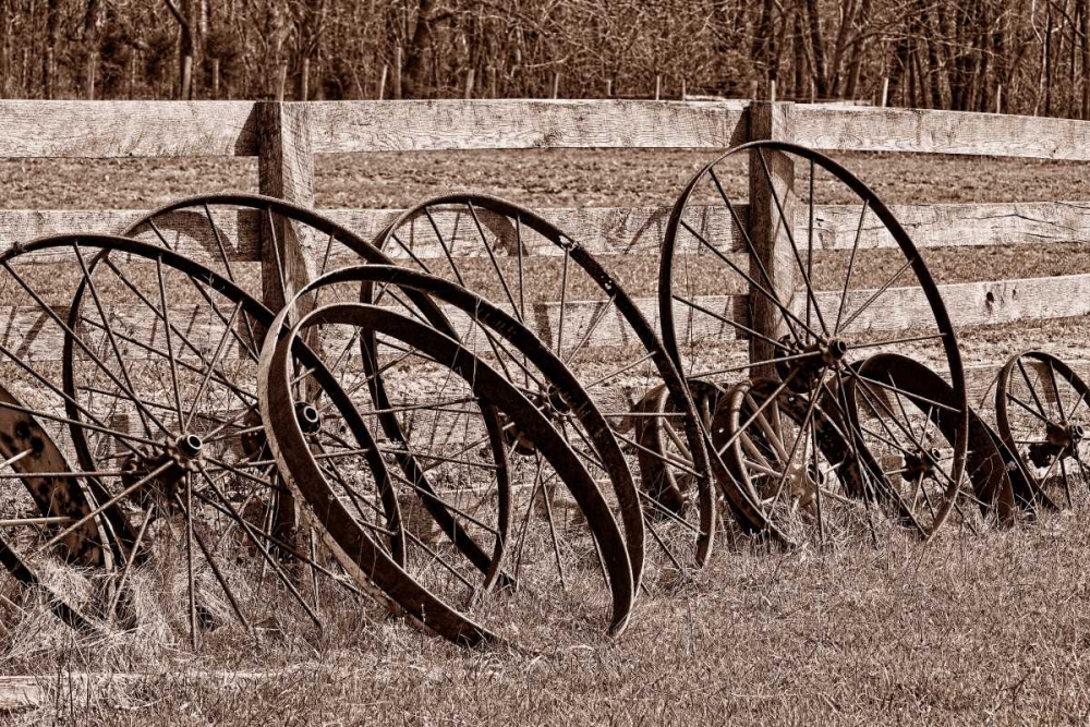 Antique Wagon Wheels I art print by C. Thomas McNemar for $57.95 CAD