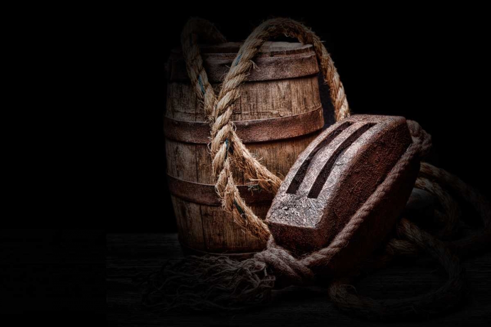 Antique Pulley and Barrel art print by C. Thomas McNemar for $57.95 CAD