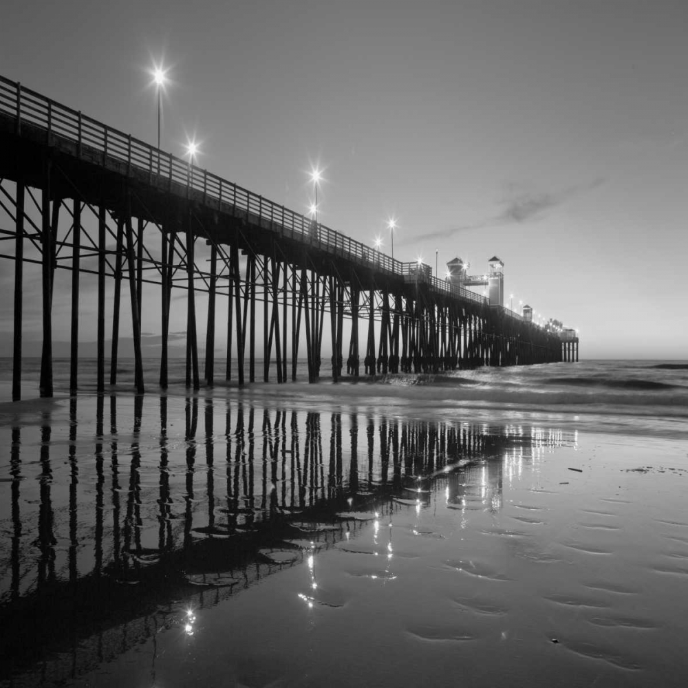 Pier Night Square II art print by Lee Peterson for $57.95 CAD
