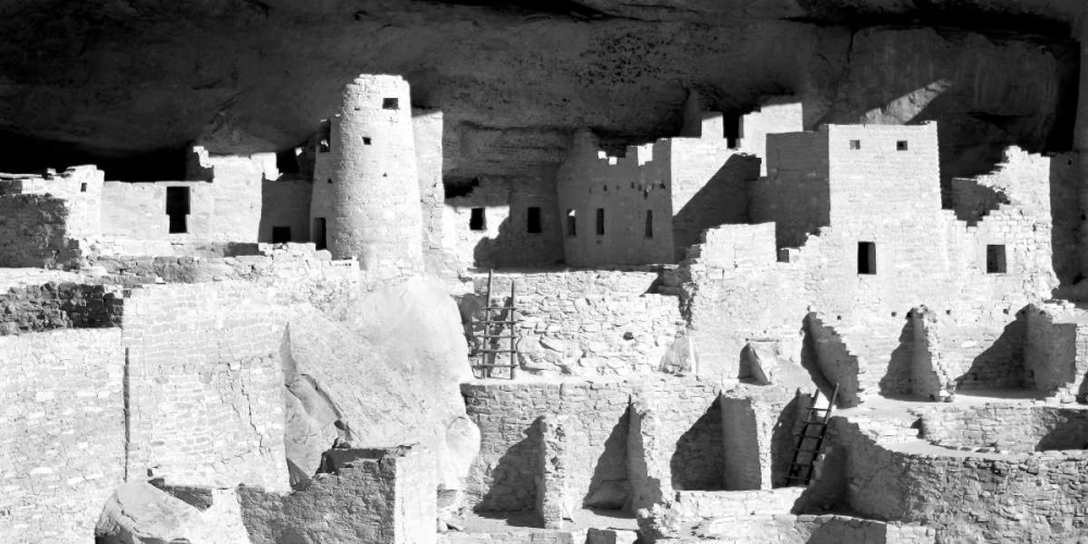 Cliff Palace Ruins BW art print by Douglas Taylor for $57.95 CAD