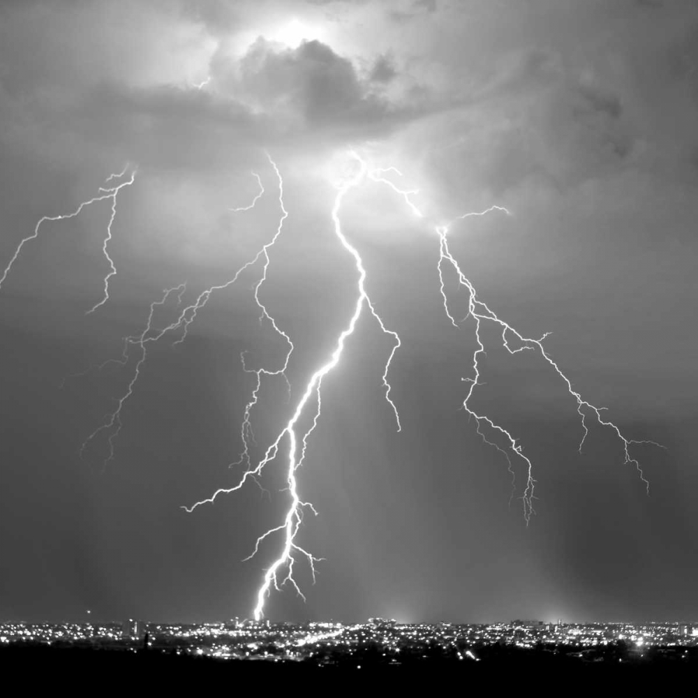 Urban Lightning II BW art print by Douglas Taylor for $57.95 CAD