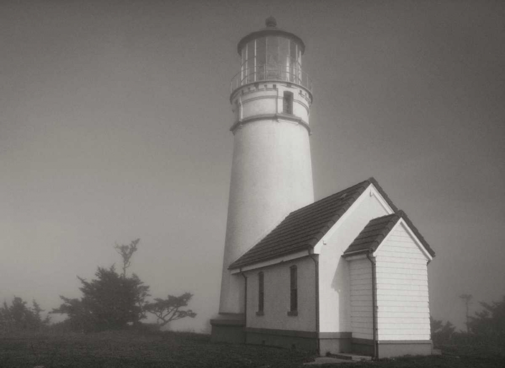 Misty Lighthouse III art print by Vitaly Geyman for $57.95 CAD