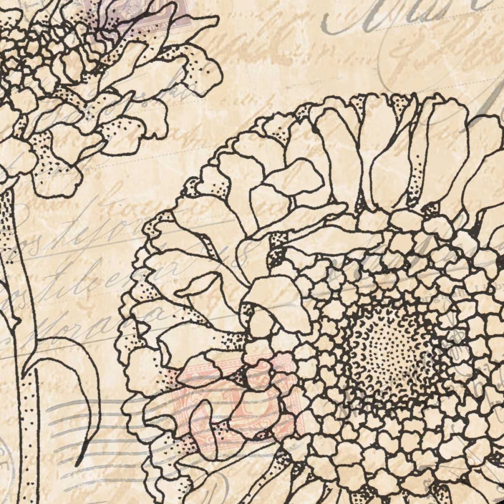 Vintage Dahlias I art print by Todd Williams for $57.95 CAD