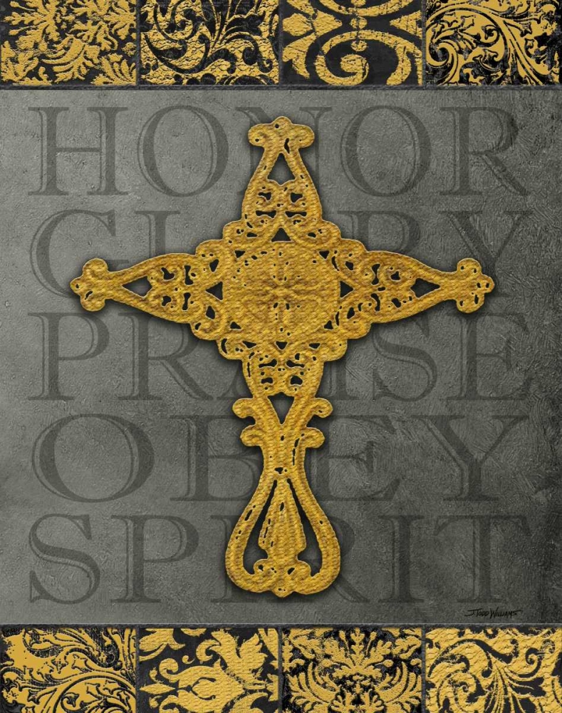 Gold Cross I art print by Todd Williams for $57.95 CAD