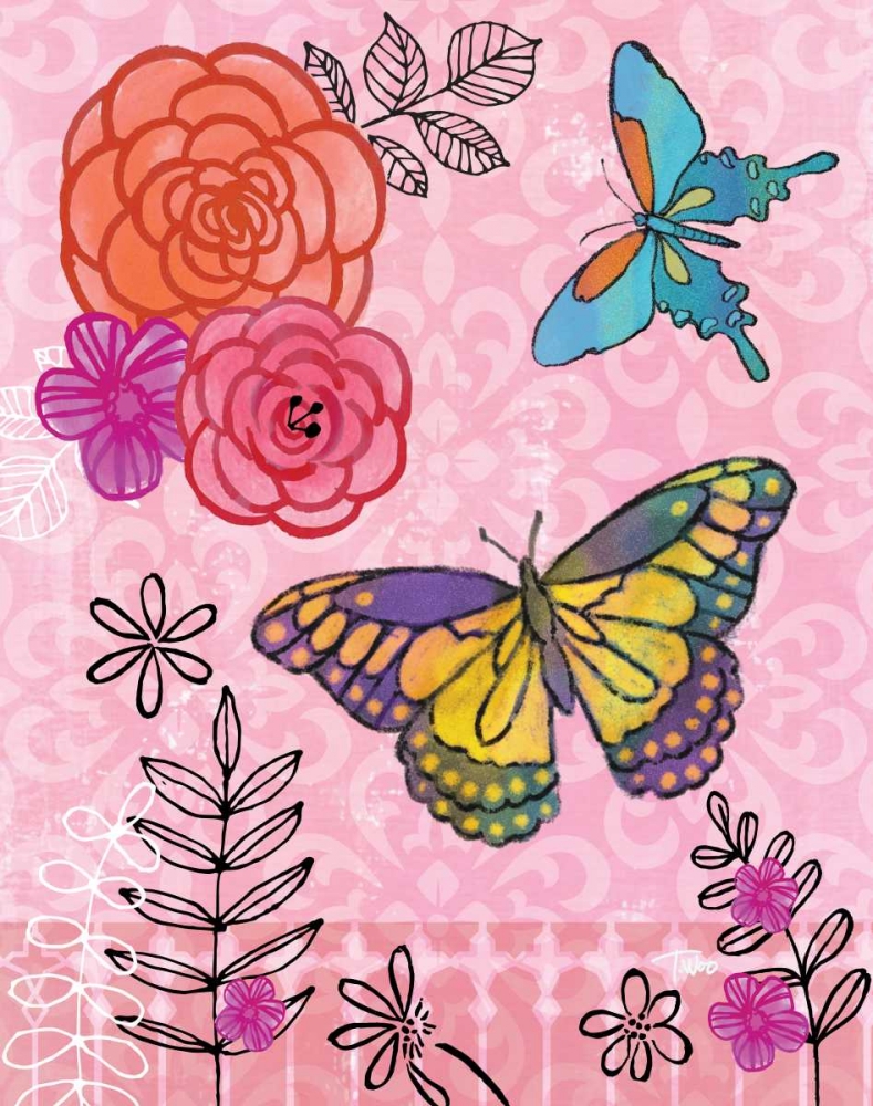 Butterfly Garden III art print by Teresa Woo for $57.95 CAD