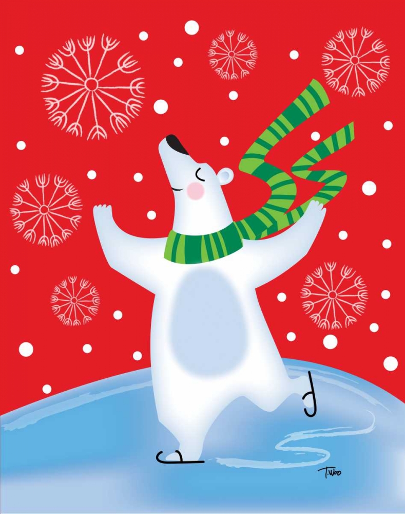 Polar Bear Arabesque art print by Teresa Woo for $57.95 CAD