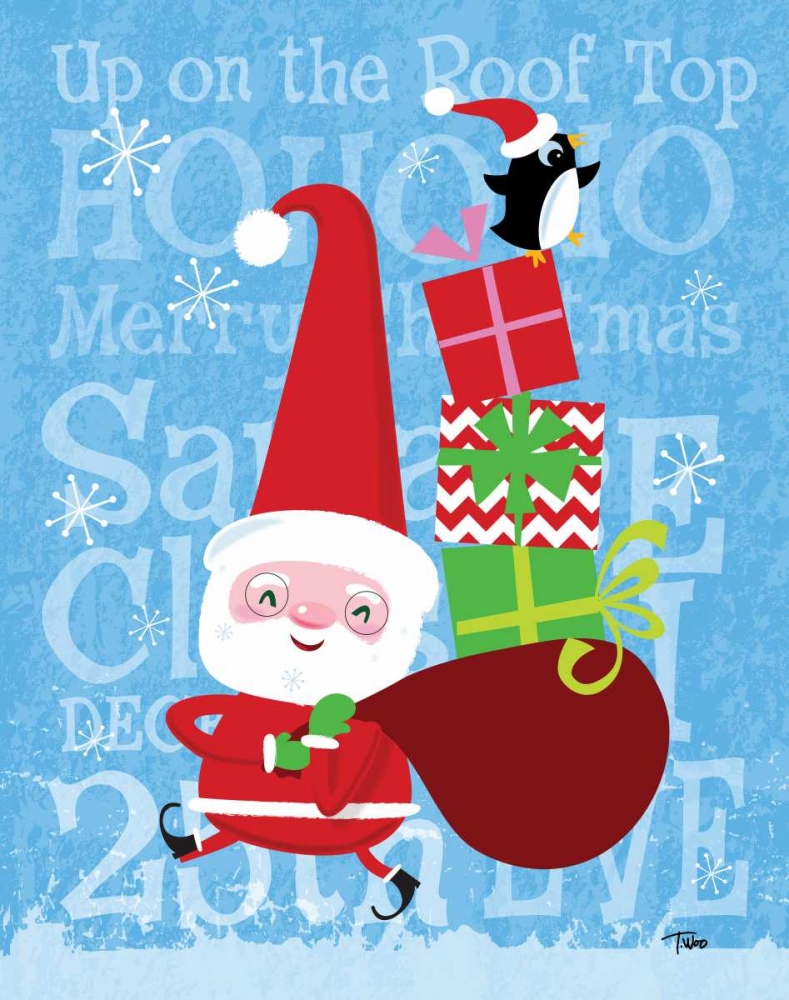 Santa and Bag of Presents art print by Teresa Woo for $57.95 CAD