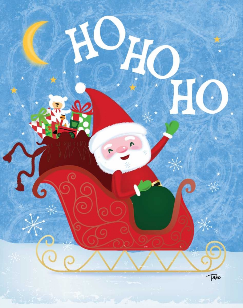 Santa Sleigh art print by Teresa Woo for $57.95 CAD