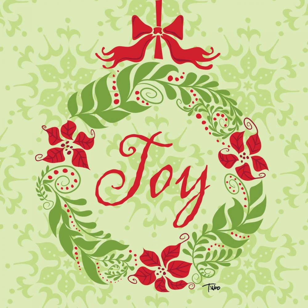 Green Joy Wreath art print by Teresa Woo for $57.95 CAD