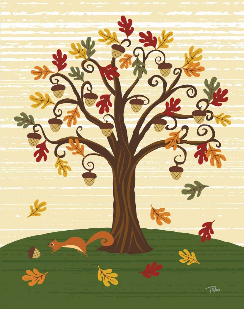 Grand Tree and Squirrel art print by Teresa Woo for $57.95 CAD
