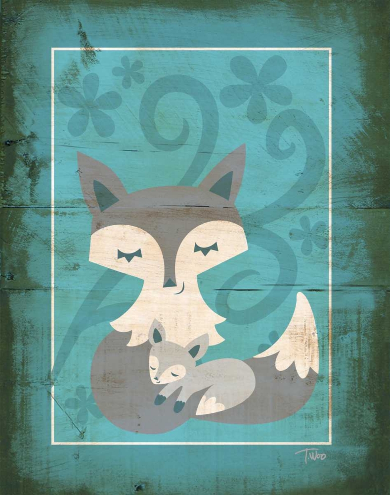 Rustic Woodland Foxes art print by Teresa Woo for $57.95 CAD