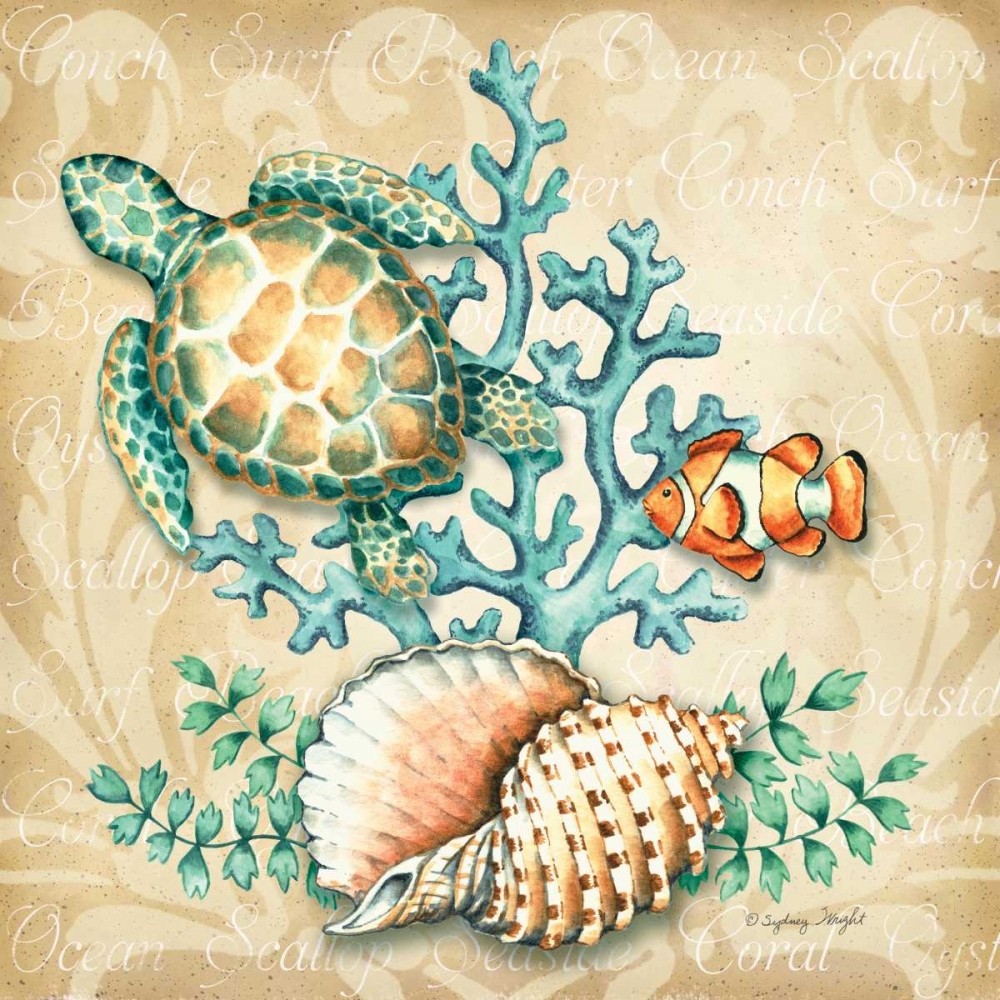 Sea Life I art print by Sydney Wright for $57.95 CAD