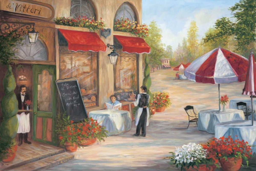 Cafe de Vittori I art print by Linda Wacaster for $57.95 CAD