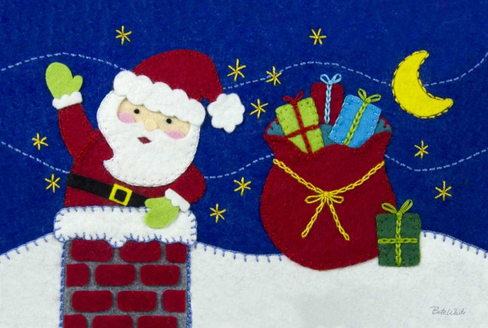 Holiday Santa art print by Betz White for $57.95 CAD