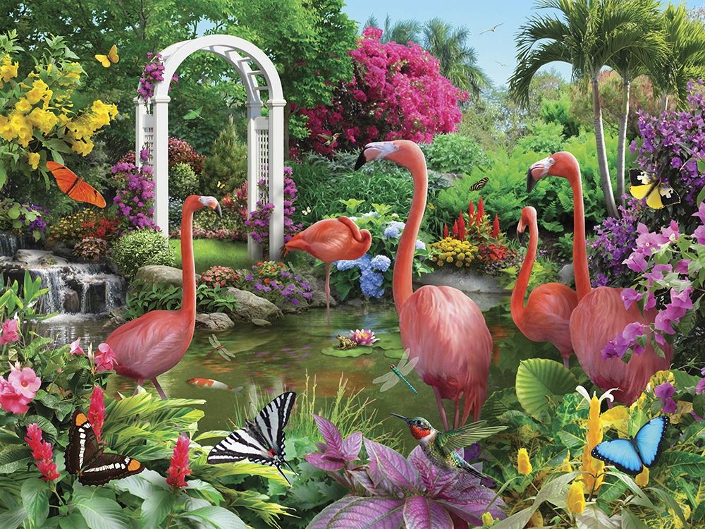 Flamingo Cove art print by Alan Giana for $57.95 CAD