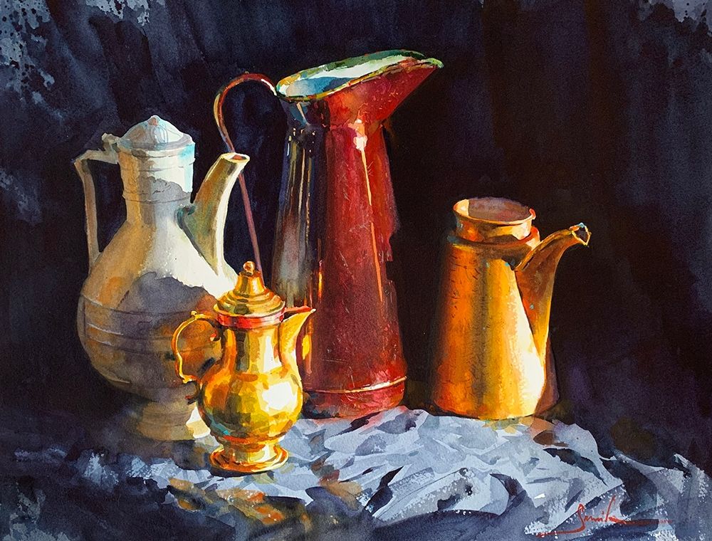 Oriental still life art print by Samira Yanushkova for $57.95 CAD