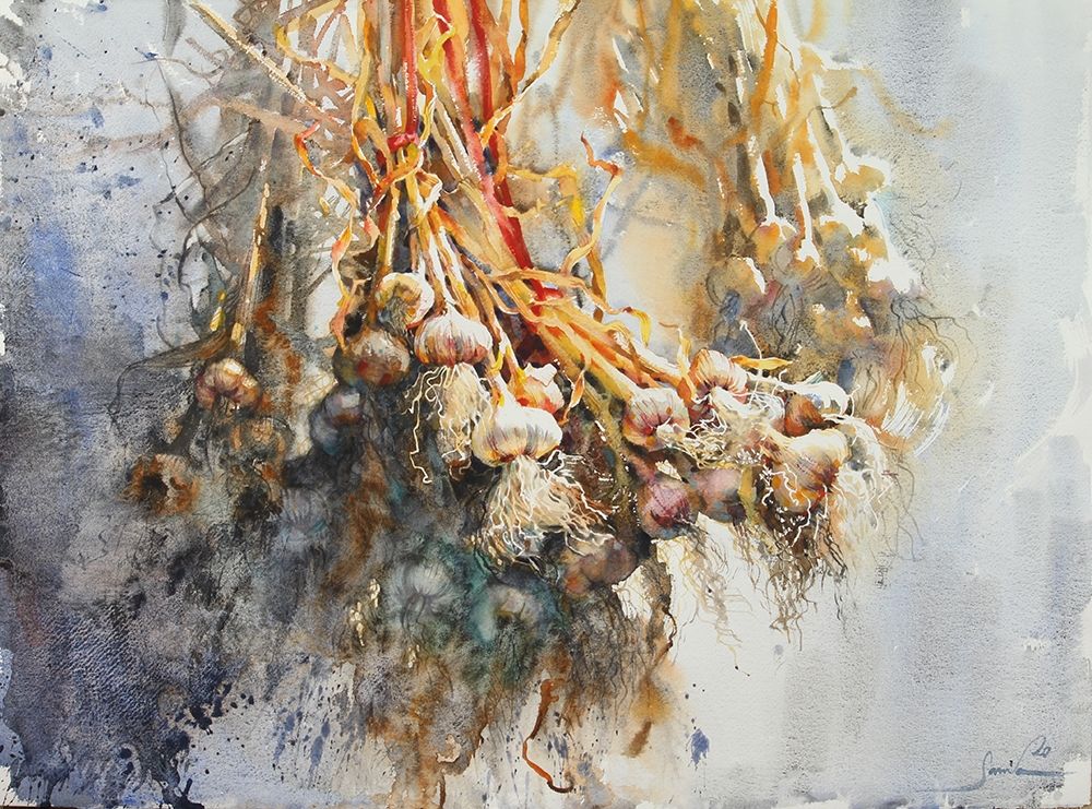 Bunch of garlic art print by Samira Yanushkova for $57.95 CAD