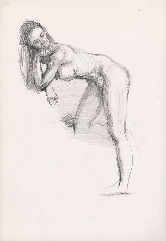 Sketch of a beautiful woman art print by Samira Yanushkova for $57.95 CAD