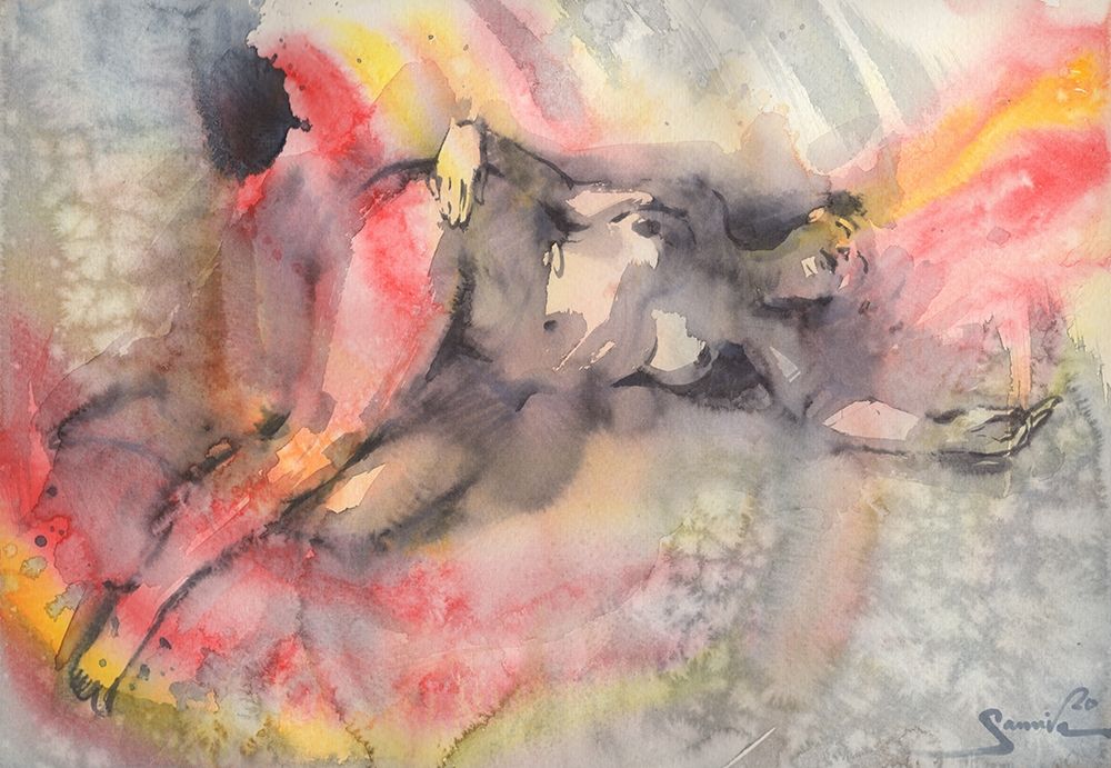 ?ontemporary art art sensual erotic painting art print by Samira Yanushkova for $57.95 CAD