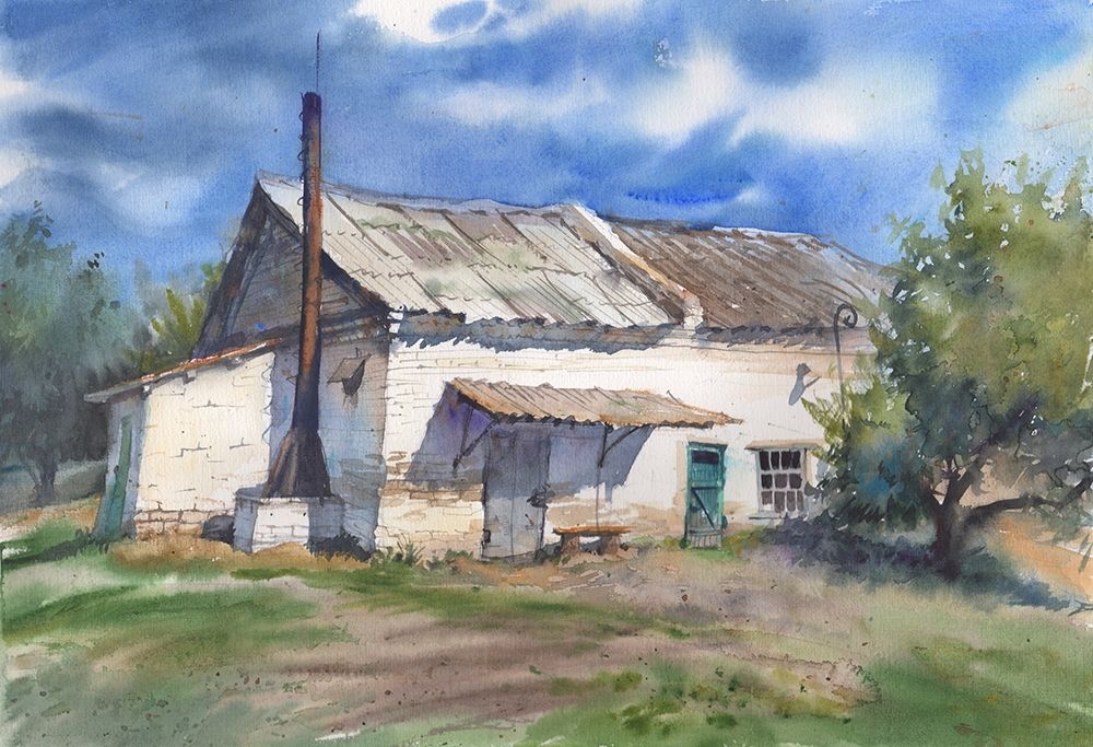 Countryside landscape art print by Samira Yanushkova for $57.95 CAD