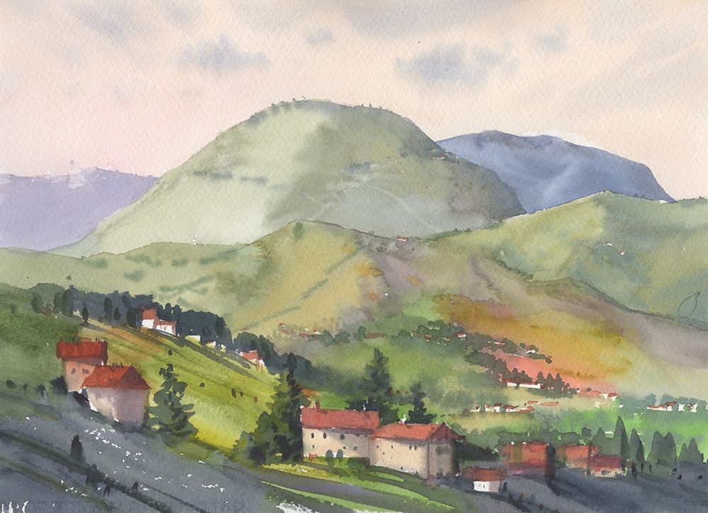 Italian landscape art print by Samira Yanushkova for $57.95 CAD
