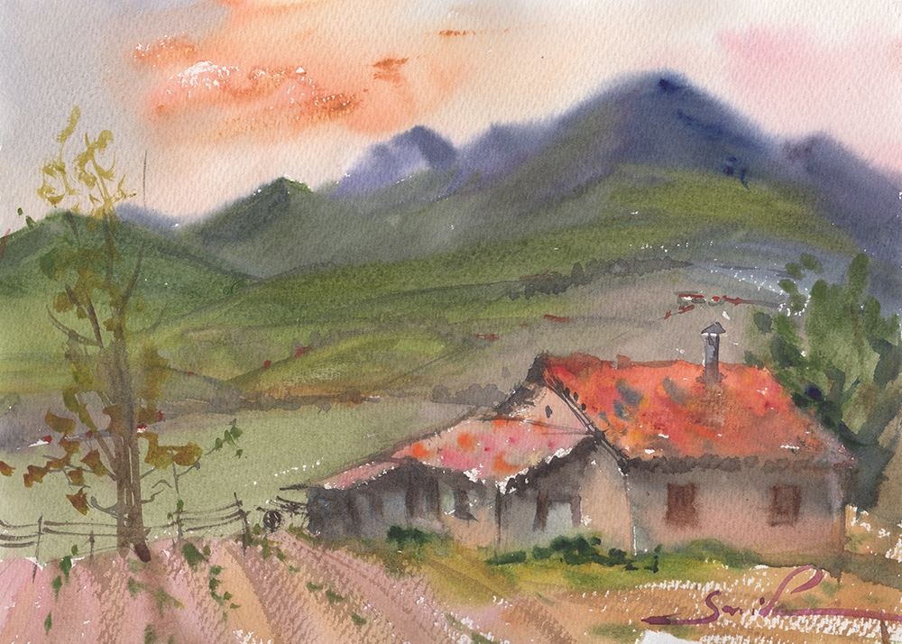 italian countryside landscape art print by Samira Yanushkova for $57.95 CAD