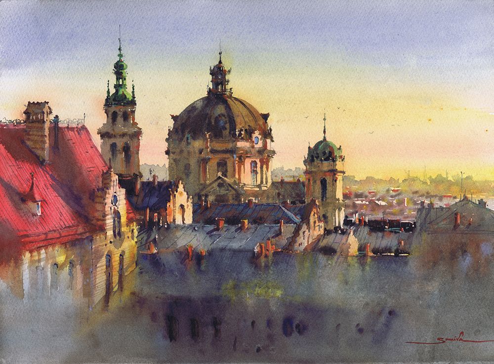 In the middle of the sky art print by Samira Yanushkova for $57.95 CAD