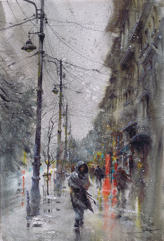 Snowy art print by Samira Yanushkova for $57.95 CAD