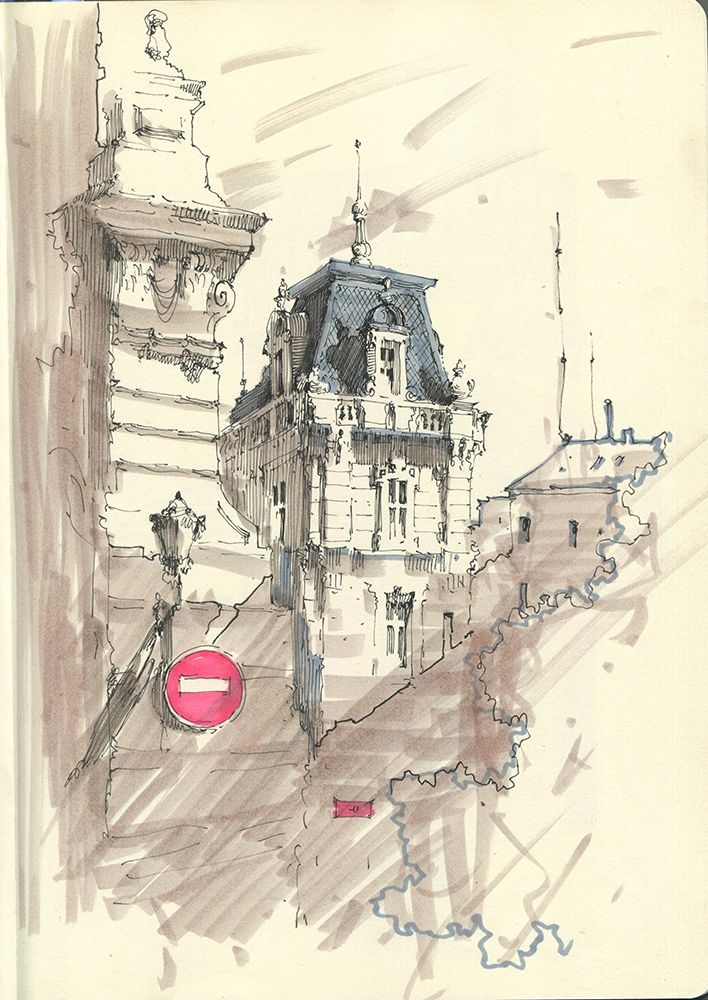 Cityscape art print by Samira Yanushkova for $57.95 CAD