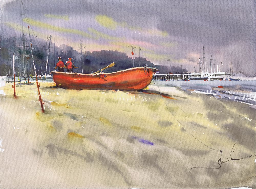 Boat in Silence art print by Samira Yanushkova for $57.95 CAD