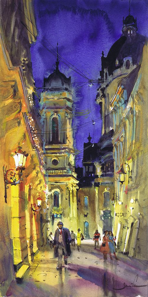 Urban Evening art print by Samira Yanushkova for $57.95 CAD