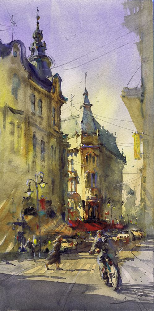City Walk art print by Samira Yanushkova for $57.95 CAD