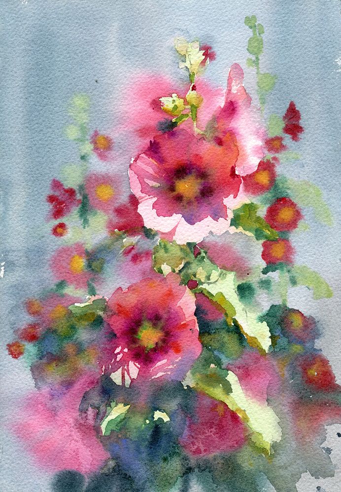 Flowers Malva art print by Samira Yanushkova for $57.95 CAD