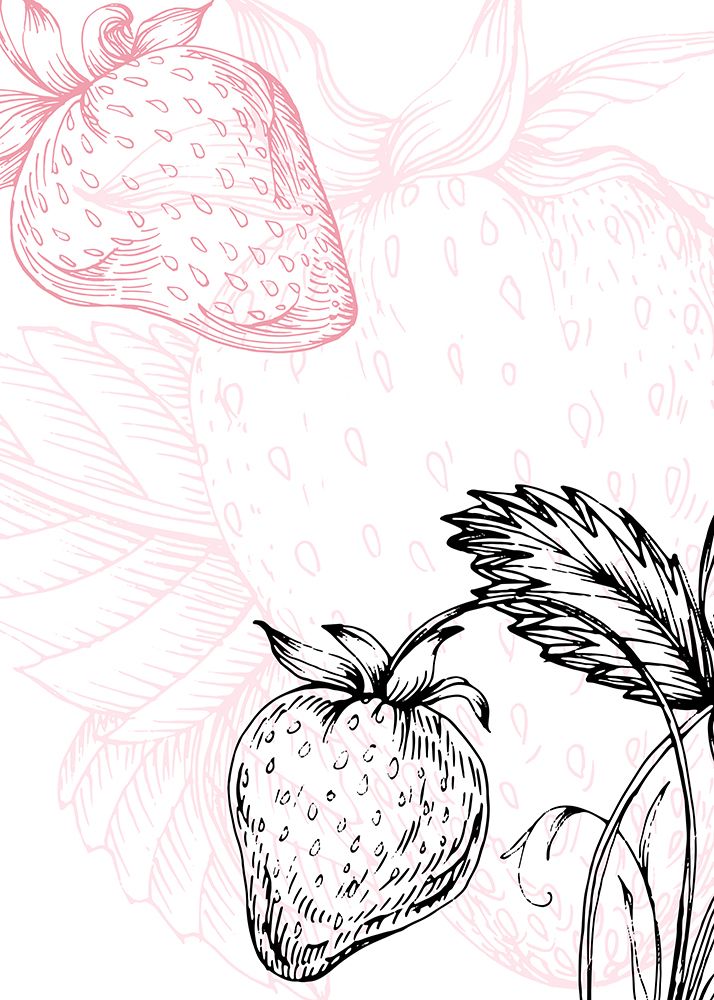Abstract floral Strawberry art print by AcantStudio for $57.95 CAD