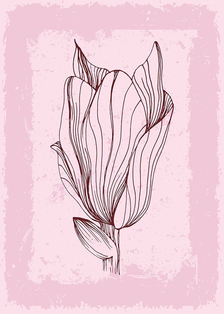 Magnolia flowers minimal art art print by AcantStudio for $57.95 CAD